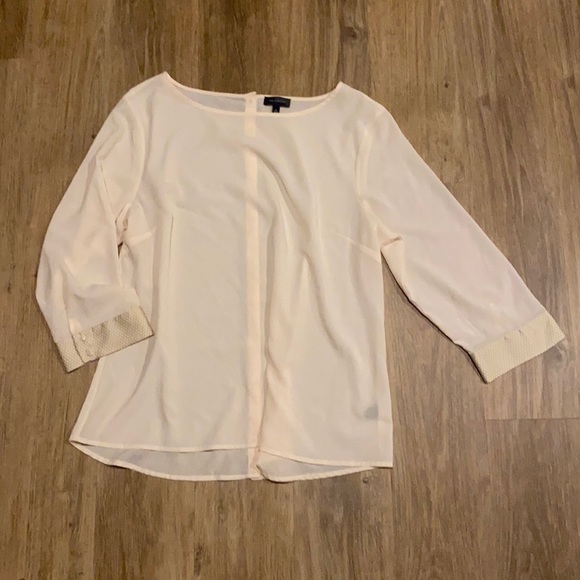 The Limited Tops - The Limited Sheer Light Pink Blouse